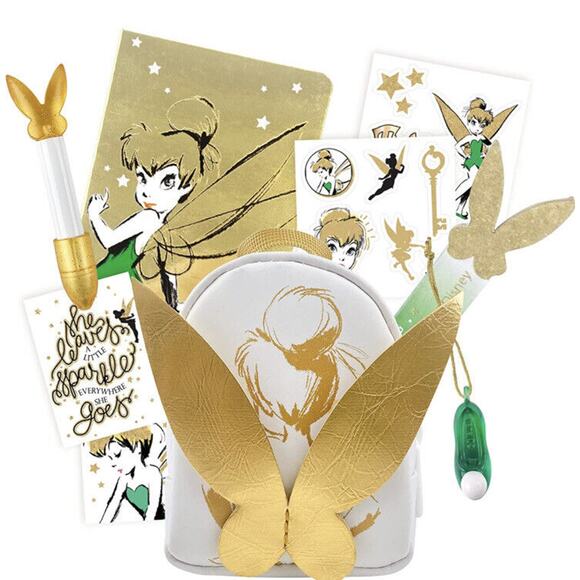 Real Littles Disney Tinker Bell Backpack Mini Bag Charm White Gold 6 Gift New - Picture 2 of 9
